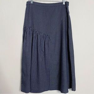 Anthropologie Boho Contrasting Stripe Artsy Sunday in Brooklyn Sussex Midi Skirt